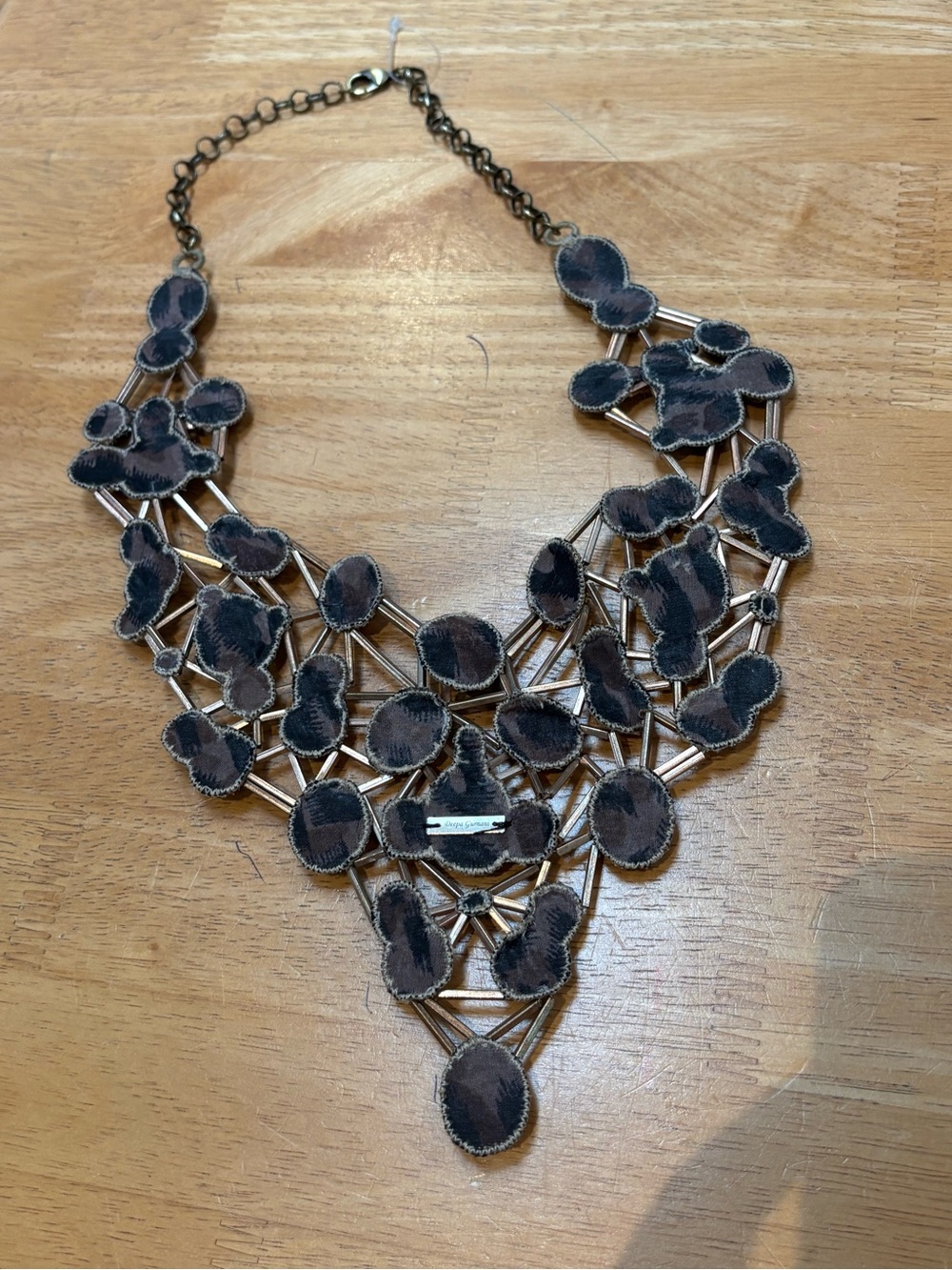 DEEPA GURNANI gold and green Crystal and beaded statement bib necklace $550 - Picture 7 of 8